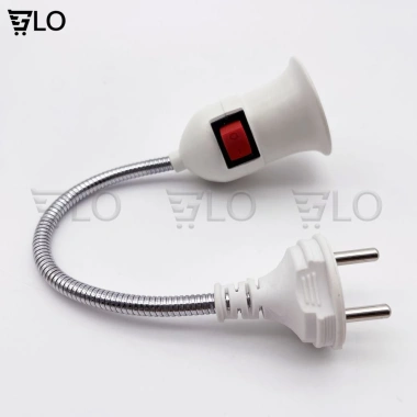 Phích Cắm Lò Xo Inox Gắn Đuôi Đèn E27: Công Tắc Linh Hoạt, An Toàn, Tiện Dụng
