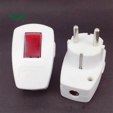 Phích cắm nguồn EU sạc lại, Switch 250V 10A - Bộ chuyển đổi, đầu nối thụ