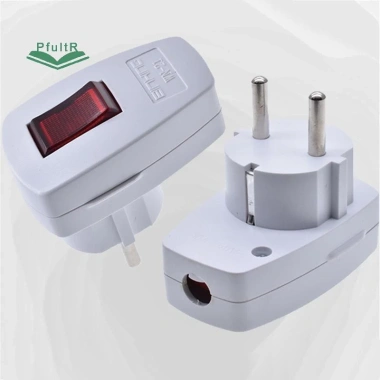 Phích cắm nguồn EU sạc lại, Switch 250V 10A - Bộ chuyển đổi, đầu nối thụ