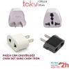 Phích Cắm Taky 8.601 - Chuyển Đổi Chân Dẹt Sang Chân Tròn, Đầu Nhỏ Gọn Tiện Dụng, 18.999₫
