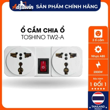 Phích cắm TOSHINO CO6S-A - Chuyển 3 chấu sang 2 chấu, chống cháy, giá 45.800₫ 8