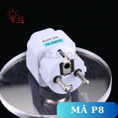 Phích chuyển đổi Mã P8 đa quốc gia (Đức, Pháp, Hàn Quốc, Nga) – Đầu cắm 2-3 chân công suất lớn, giá chỉ 22.000₫ 5