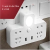 Phích chuyển đổi sạc thông minh 2 chân, 2 cổng USB, đèn LED, công tắc đa năng, giá chỉ 137.000đ, giảm giá mạnh
