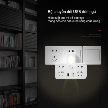 Phích chuyển đổi sạc thông minh 2 chân, 2 cổng USB, đèn LED, công tắc đa năng, giá chỉ 137.000đ, giảm giá mạnh