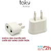 Phích Chuyển TakyHome 8.601 Đổi Chân Tròn Sang Chân Dẹt, Đầu Chuyển Nhỏ Gọn Chuẩn US JP - 25.000₫ 2