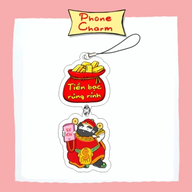 PhoneCharm Dây đeo phụ kiện móc khóa móc treo điện thoại - Chiêu tài đón lộc, giảm giá 16.819 đến 13.900 VNĐ