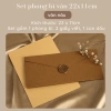 Phòng bì 250g vân vải retro 22x11cm - Set làm thư tay, quà tặng giá 17.000đ 8