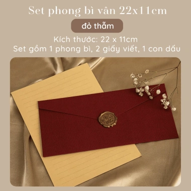 Phòng bì 250g vân vải retro 22x11cm - Set làm thư tay, quà tặng giá 17.000đ 9 Phòng bì 250g vân vải retro 22x11cm - Set làm thư tay, quà tặng giá 17.000đ 9