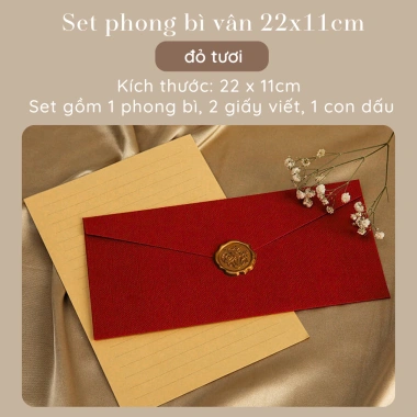 Phòng bì 250g vân vải retro 22x11cm - Set làm thư tay, quà tặng giá 17.000đ 10 Phòng bì 250g vân vải retro 22x11cm - Set làm thư tay, quà tặng giá 17.000đ 10