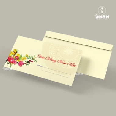 Phong bì Tết 11x19cm có băng keo, in hoàn thiện, đóng gói sẵn, giá ưu đãi 50.000