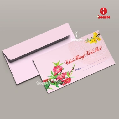 Phong bì Tết 11x19cm có băng keo, in hoàn thiện, đóng gói sẵn, giá ưu đãi 50.000
