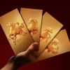 Phong bì tiền Ngựa 2.026 Đỏ sang trọng, in logo công ty, tùy chỉnh Angpao Hongbao Fu Vàng - Giá 99.540₫