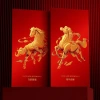 Phong bì tiền Ngựa 2.026 Đỏ sang trọng, in logo công ty, tùy chỉnh Angpao Hongbao Fu Vàng - Giá 99.540₫ 4