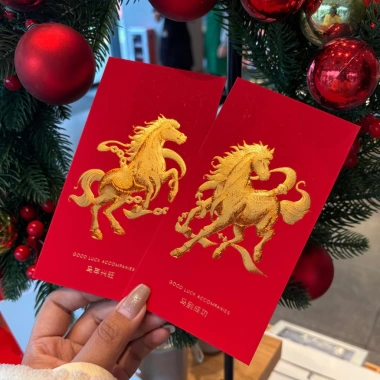 Phong bì tiền Ngựa 2.026 Đỏ sang trọng, in logo công ty, tùy chỉnh Angpao Hongbao Fu Vàng - Giá 99.540₫