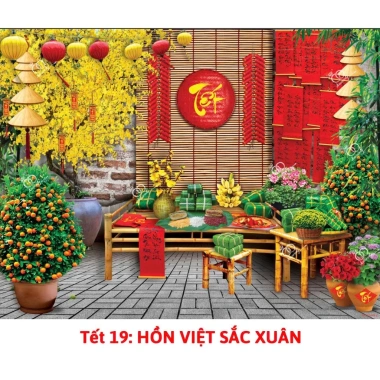Phông Nền Decor Tết Nguyên Đán 2.026 - Sum Vầy, Phát Tài Phát Lộc, Giá 177.600đ