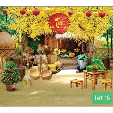 Phông Nền Decor Tết Nguyên Đán 2.026 - Sum Vầy, Phát Tài Phát Lộc, Giá 177.600đ