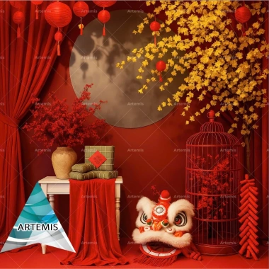 Phông nền Livestream Artemis Decor Tết Cực lung linh, in kích thước tùy chỉnh 159k 4
