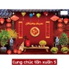 Phông nền Tết Bính Ngọ 2.026 tranh vải treo tường, backdrop sự kiện Chúc Mừng Năm Mới - Giá ưu đãi 149.000₫ 10