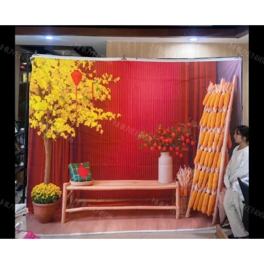 Phông Nền Vải Chụp Ảnh Decor Tết Bigsize 2.025 - Giá chỉ 275k, In 1 ngày có hàng