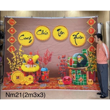 Phông Tết size lớn 3x2m3 - Trang trí Tết 2.024, decor Tết Xưa giá 215.000 VND 4