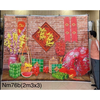 Phông Tết size lớn 3x2m3 - Trang trí Tết 2.024, decor Tết Xưa giá 215.000 VND 6