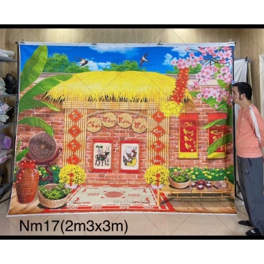 Phông Tết size lớn 3x2m3 - Trang trí Tết 2.024, decor Tết Xưa giá 215.000 VND 8