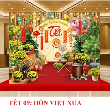 Phụ kiện Tết Bính Ngọ 2.026 – Phông nền chụp ảnh, tranh vải treo decor 169k