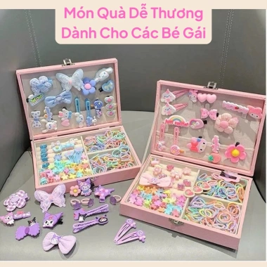 Phụ kiện tóc Kuromi: Hộp cặp tóc bé gái mẫu, kèm túi xách dễ thương, giá 60.000đ 9 Phụ kiện tóc Kuromi: Hộp cặp tóc bé gái mẫu, kèm túi xách dễ thương, giá 60.000đ 9