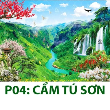 Phụ kiện trang trí Tết Nguyên Đán 2.026 - Phông nền Sum Vầy, An Khang Thịnh Vượng