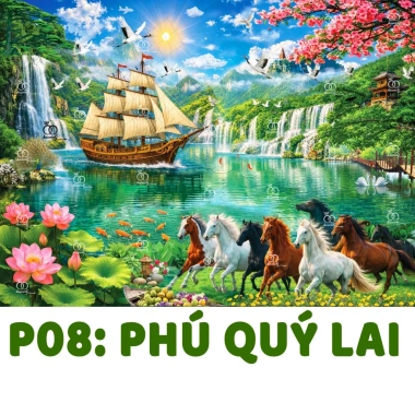 Phụ kiện trang trí Tết Nguyên Đán 2.026 - Phông nền Sum Vầy, An Khang Thịnh Vượng