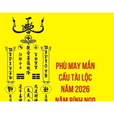 Phù May Mắn Cầu Tài Lộc Năm 2.026 Bính Ngọ Linh Nghiệm - Giá 30.000 VNĐ 2