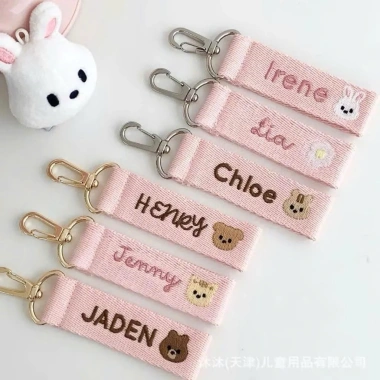 Phuvintage Name Tag Thêu Tên Bé Theo Yêu Cầu Treo Balo Cặp Túi Đồ 24k 3