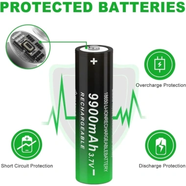 Pin 18.650 9.900mAh 100% mới - 3.7V Li-ion, dùng cho máy sạc, xe điện, laptop - Dự phòng 3