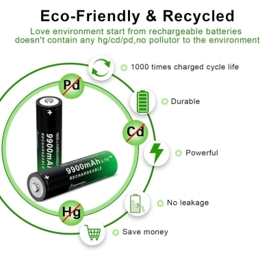 Pin 18.650 9.900mAh 100% mới - 3.7V Li-ion, dùng cho máy sạc, xe điện, laptop - Dự phòng 7