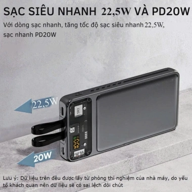 Pin 30.000mAh Sạc Nhanh LED Hiển Thị – An Toàn, Nhiều Thiết Bị, Giá 379.000₫ 5