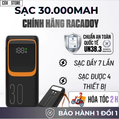 Pin 30.000mAh Sạc Nhanh LED Hiển Thị – An Toàn, Nhiều Thiết Bị, Giá 379.000₫ 10