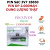 Pin 3V7 2.000mAh DP thật - Pin sạc đa năng cho đèn pin, tông đơ, loa - Giá 49.000đ
