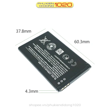 Pin BL-4UL cho Nokia 225/230/3.310 1.200mAh 3.7V 4.4Wh 500 lần sạc - 75.000₫