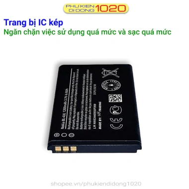 Pin BL-4UL cho Nokia 225/230/3.310 1.200mAh 3.7V 4.4Wh 500 lần sạc - 75.000₫