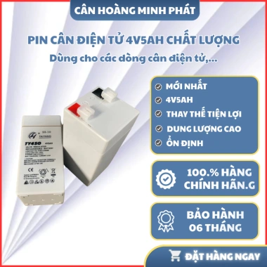 Pin cân điện tử 4V5Ah trắng - Dung lượng cao, phù hợp mọi cân giá rẻ, giảm giá 160.000 VND