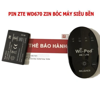 Pin chính hãng ZTE 2.300mAh gắn trong cho WD670, JAZZ – Tương thích wifi không dây, Giá chỉ 73.810₫