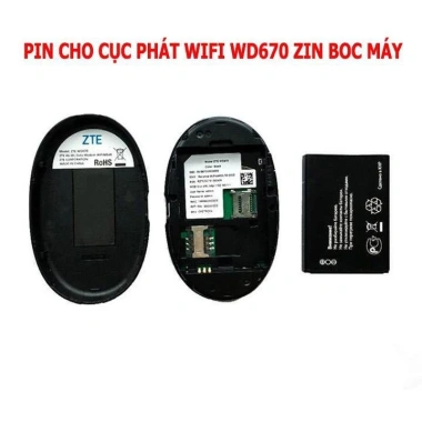 Pin chính hãng ZTE 2.300mAh gắn trong cho WD670, JAZZ – Tương thích wifi không dây, Giá chỉ 73.810₫