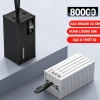Pin container Techspace dung lượng lớn, sạc dự phòng tích hợp 4 dây sạc sẵn và 4 cổng rời Giá chỉ 499.000 VND