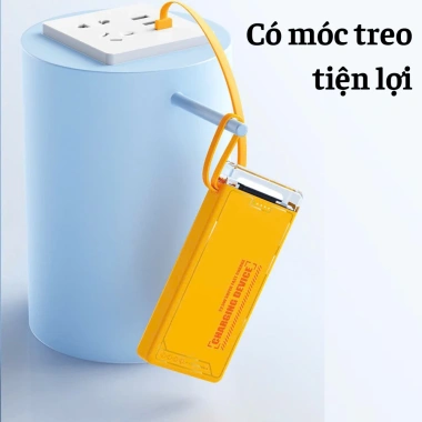 Pin Dự Phòng 10.000mAh kèm 4 Dây Sạc Nhanh Light, Type‑C, USB‑Micro – Sạc Nhiều Dòng, Có Quà Tặng 4
