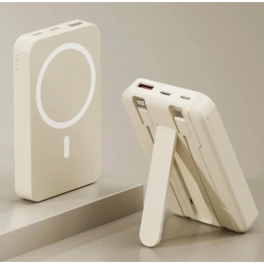 Pin Dự Phòng 10.000mAh Không Dây - Sạc Nam Châm, Chân Đế, 2 Dây, Nhanh An Toàn 3