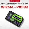 Pin dự phòng 10.000mAh WIZMA P10KM - Sạc nhanh 20W, không dây 15W, LED hiển thị % - 399.000đ