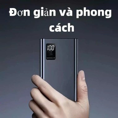 Pin dự phòng 20.000-30.000mAh sạc siêu nhanh, tích hợp 4 dây sạc, màn hình hiển thị, phù hợp mọi dòng điện thoại - 158.000₫