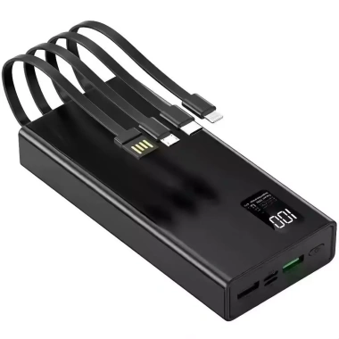 Pin dự phòng 20.000-30.000mAh sạc siêu nhanh, tích hợp 4 dây sạc, màn hình hiển thị, phù hợp mọi dòng điện thoại - 158.000₫