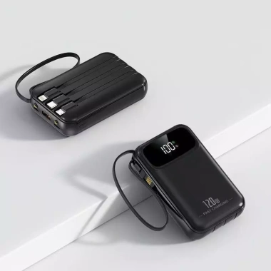 Pin dự phòng 20.000mAh, 4 cáp sạc tháo rời Android Type-C iPhone - Sạc nhanh, chỉ 198k