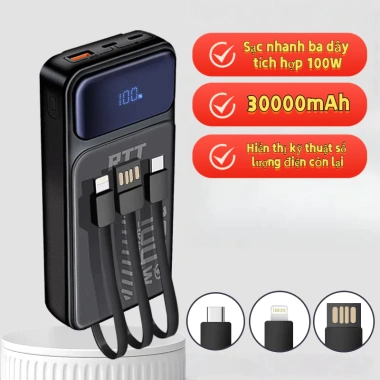 Pin dự phòng 30.000mAh 3 trong 1 – Sạc nhanh cho điện thoại, tablet, laptop, du lịch giá ưu đãi